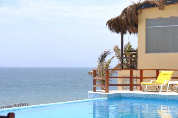 Nosso hotel em Mancora, no litoral norte do Peru